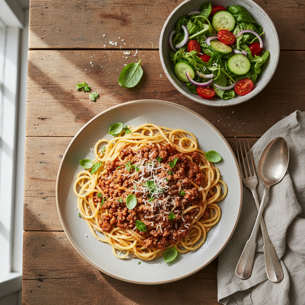 Snabb Köttfärssås med Spagetti