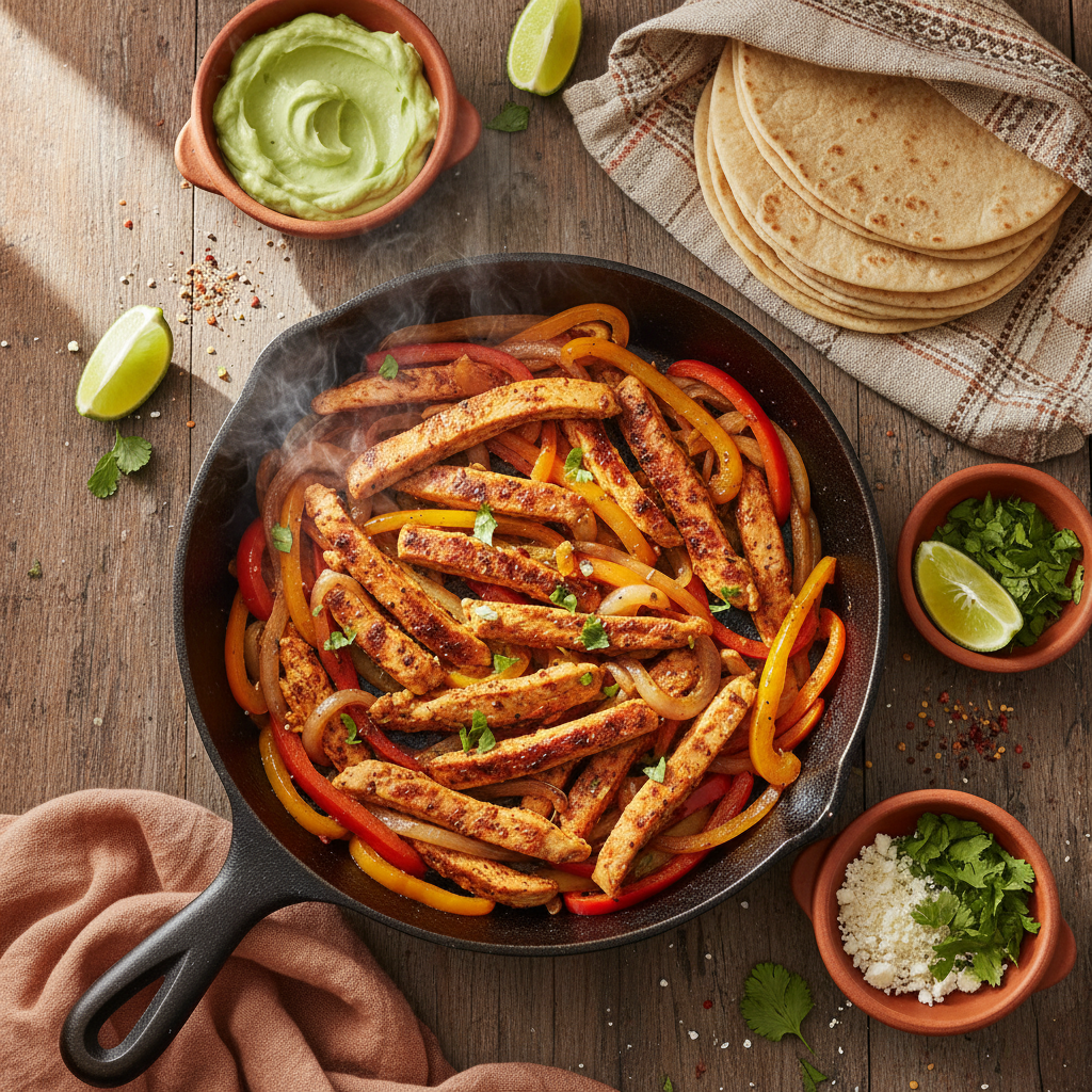 Pikanta Kycklingfajitas