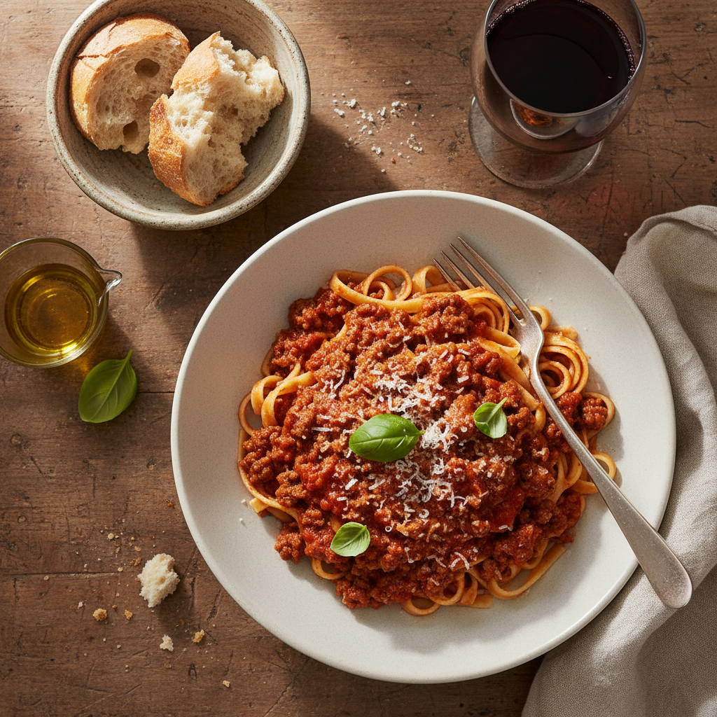 Köttfärssås Bolognese med Pasta