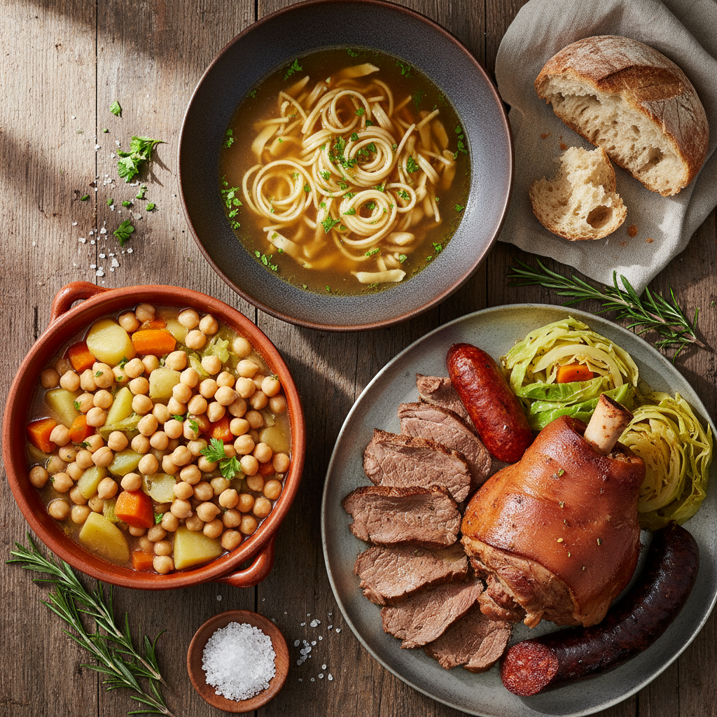 Cocido Madrileño med Kikärtor och Fläsk- & Nötkött