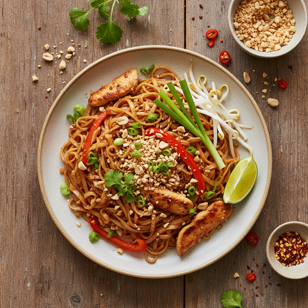 Klassisk Kyckling Pad Thai