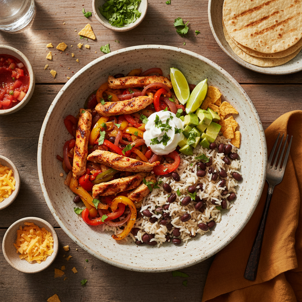 Mexikansk Kyckling Fajita Skål