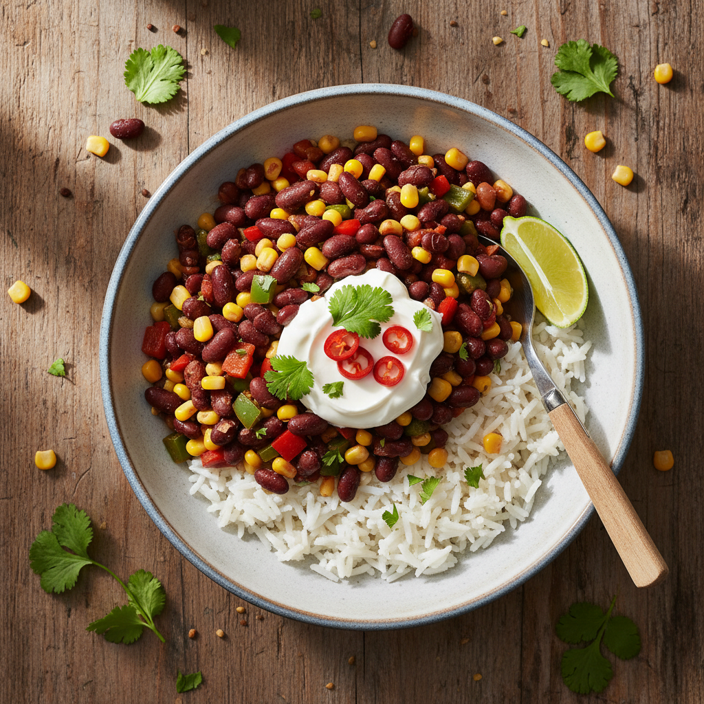 Mexikansk Bönbowl med Ris