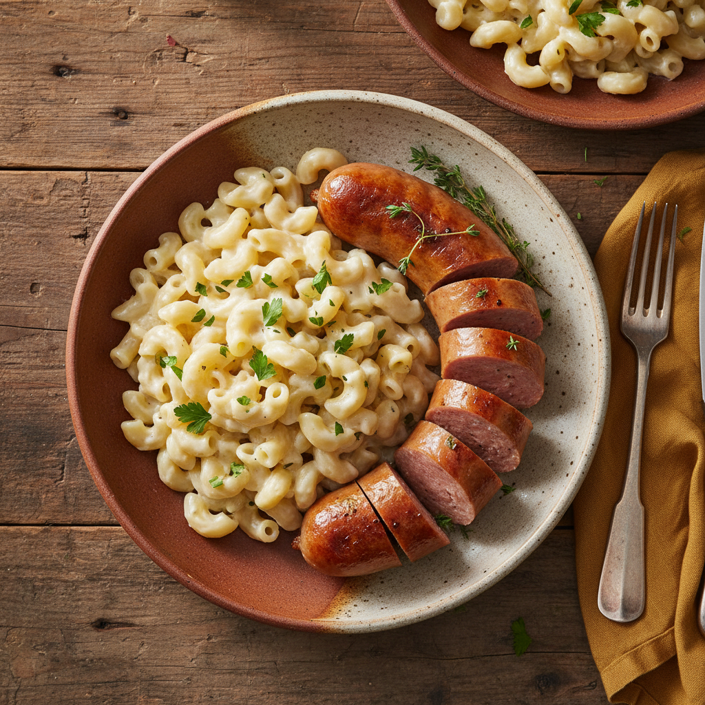 Falukorv med Stuvade Makaroner (Laktosfria)