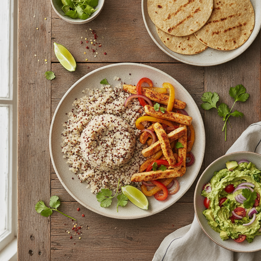 Kycklingfajitas med Quinoa och Fräsch Avokadosalsa