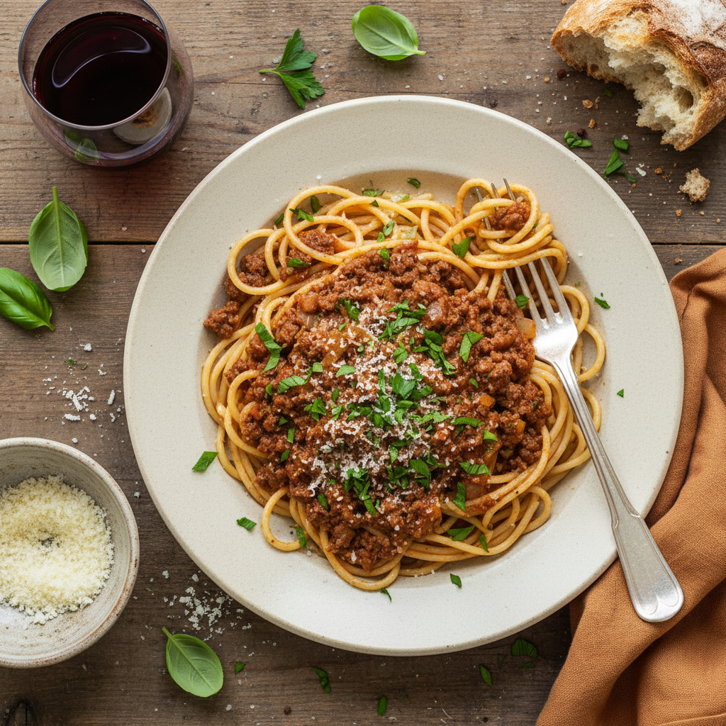Snabb Köttfärssås med Spaghetti