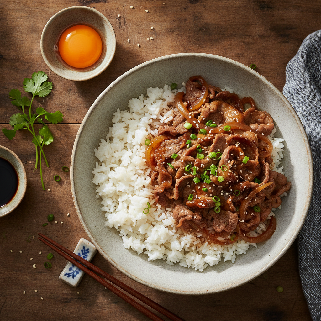 Japansk Biffskål (Gyudon-inspirerad)
