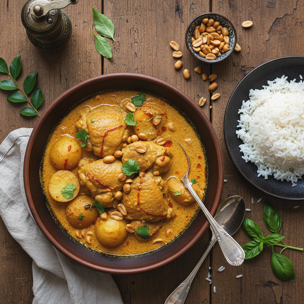 Massaman kycklingcurry med jasminris