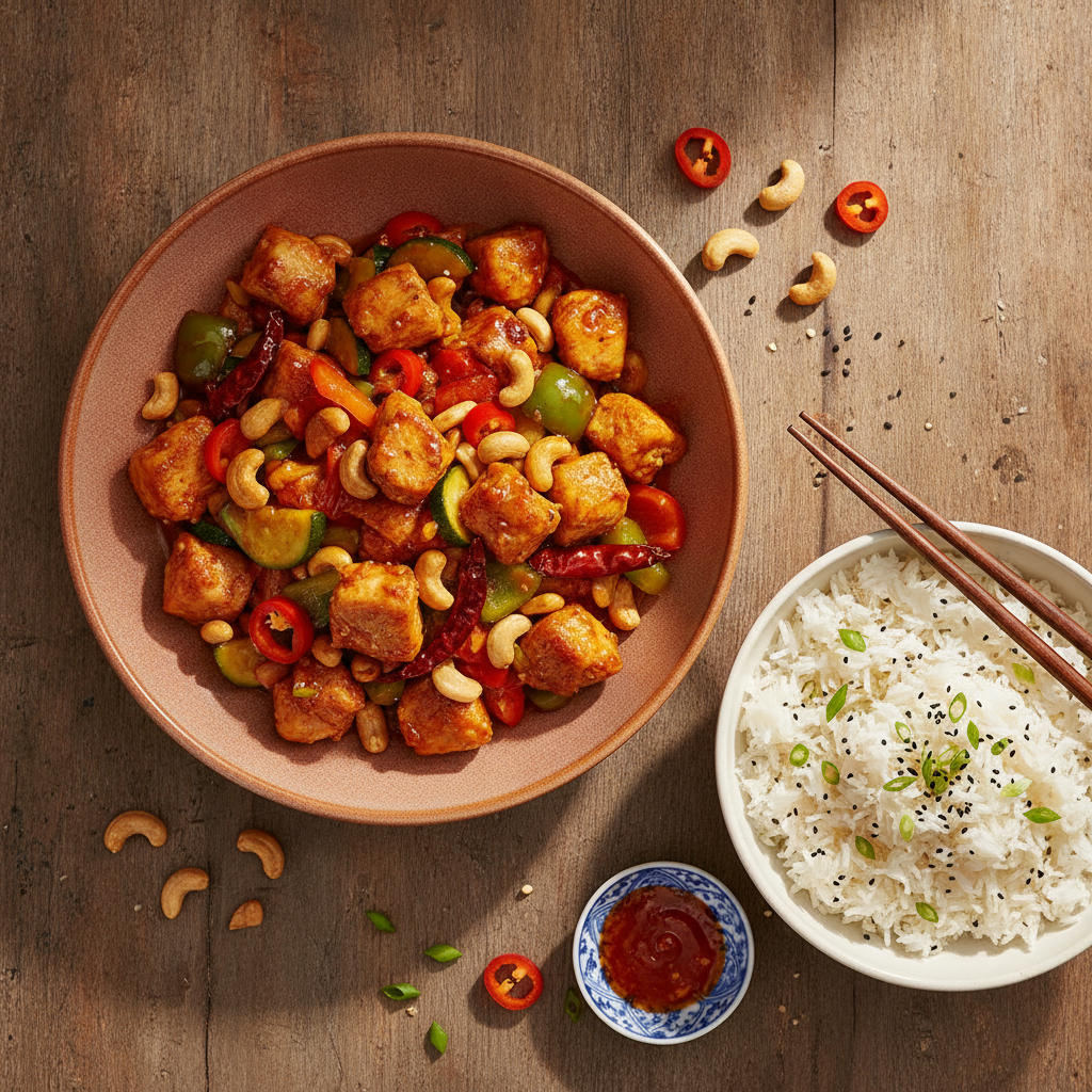 Gong Bao Kyckling med Jasminris